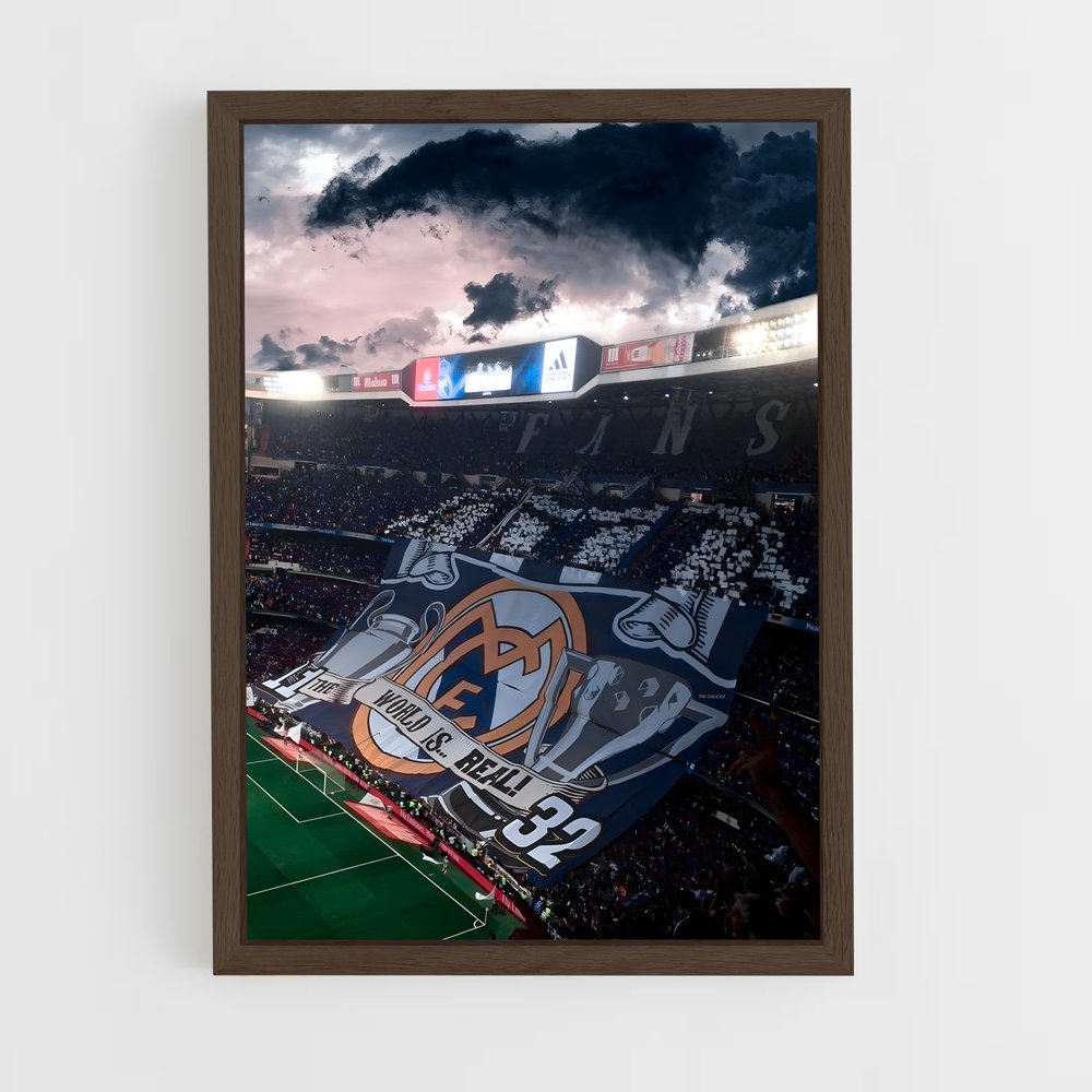 real-madrid-7 cadre Bois foncé