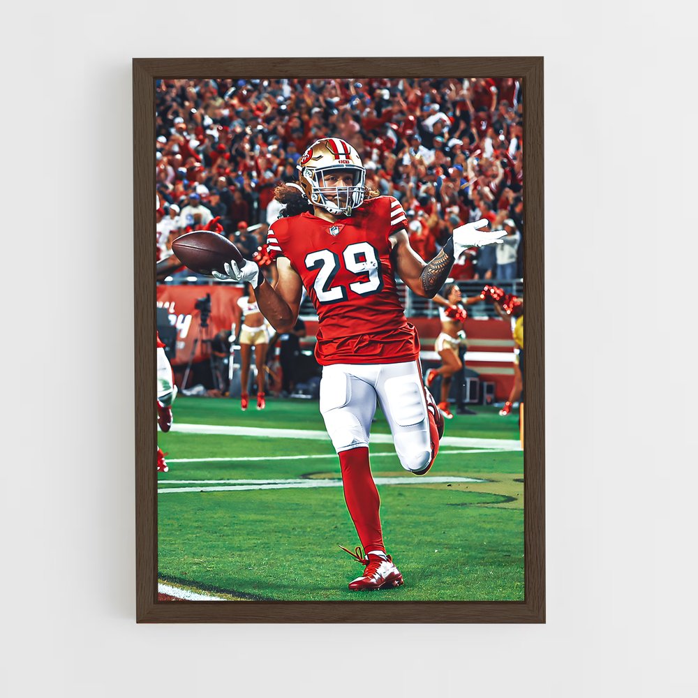 san-francisco-49ers-7 cadre Bois foncé