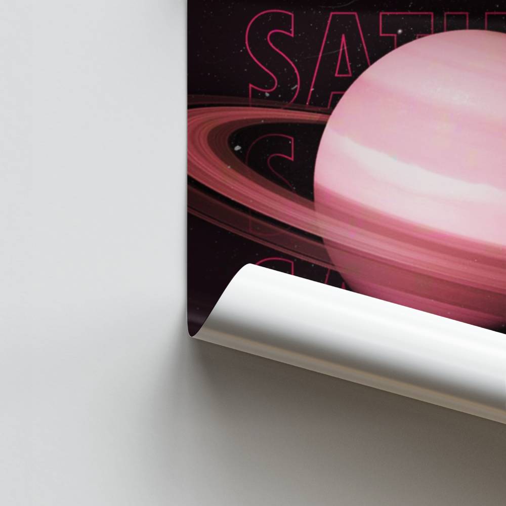 Poster di Saturno rosa