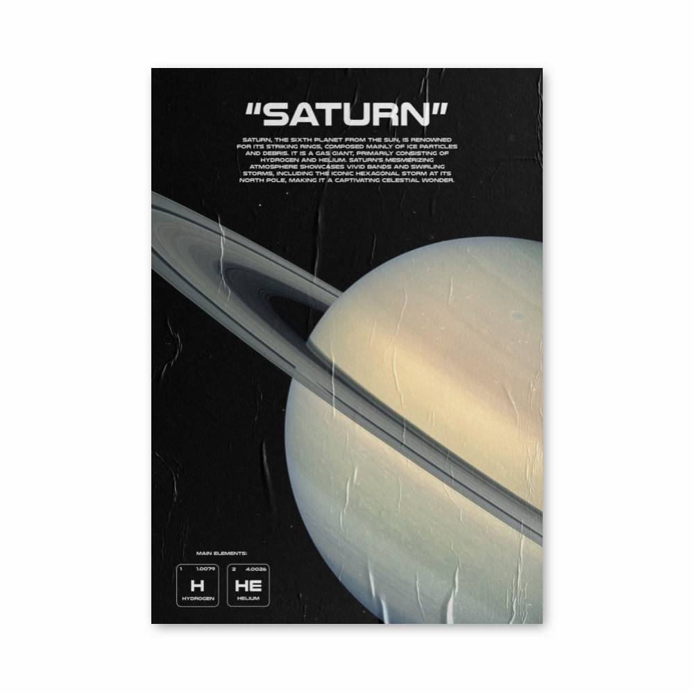 Poster Saturn Rétro