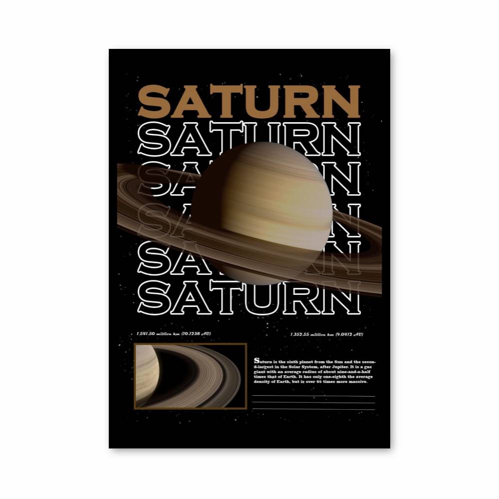 Poster Saturne Éclipse