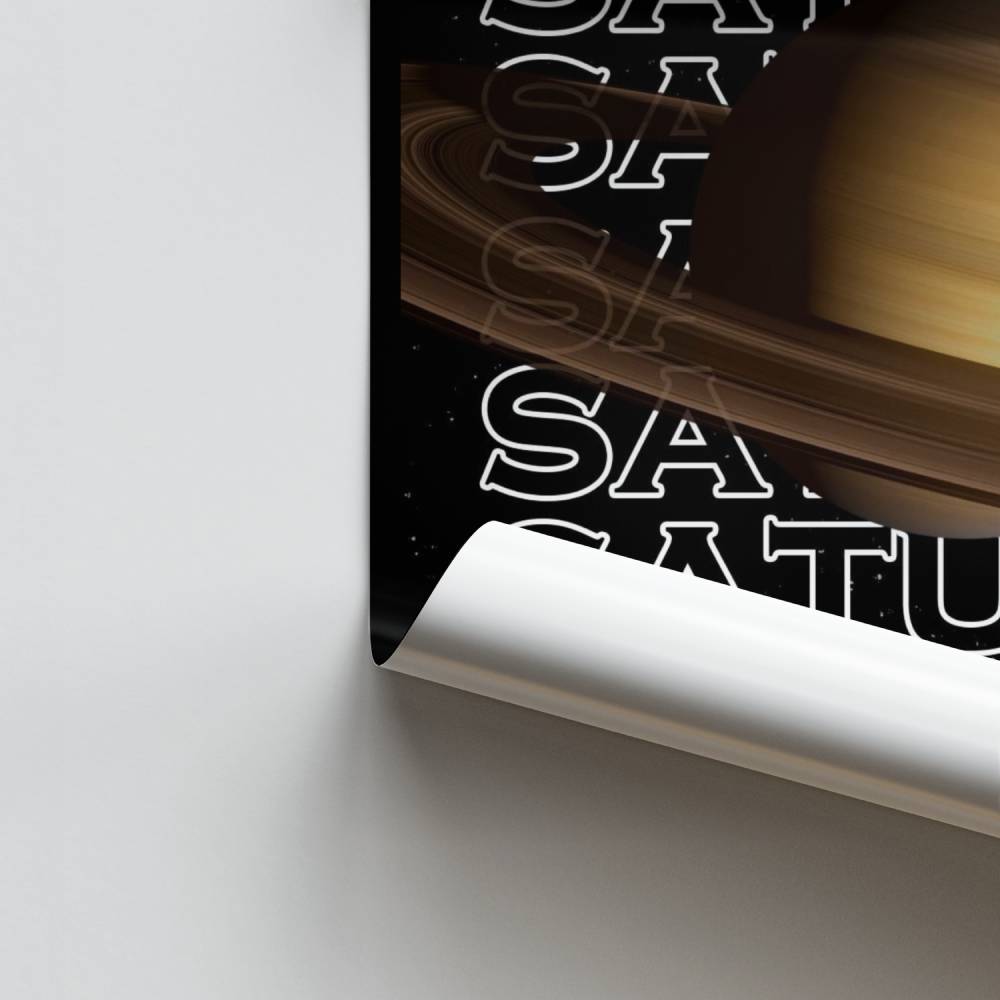 Poster dell'eclissi di Saturno