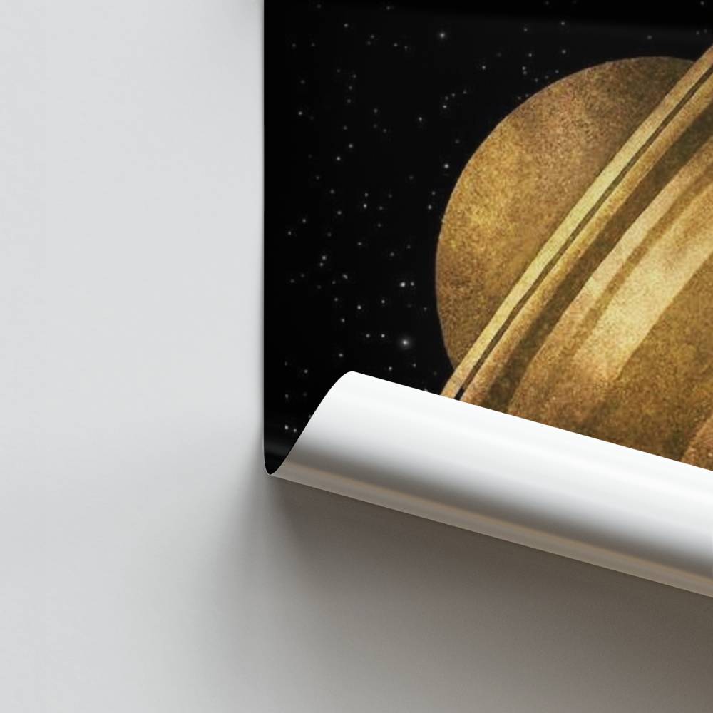 Poster di Saturno dorato