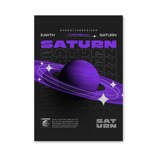 Poster Saturn Cosmic Journey