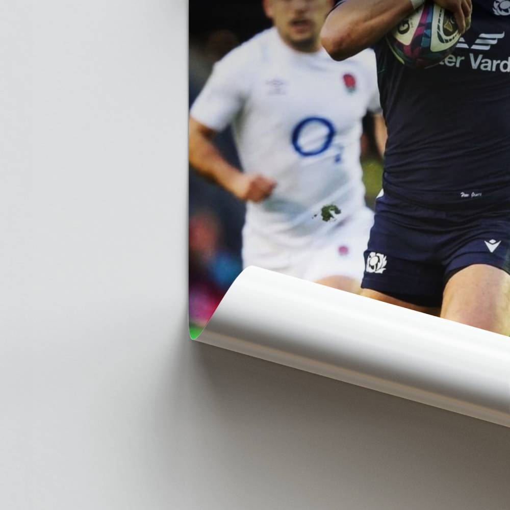 Poster Rugby scozzese in azione