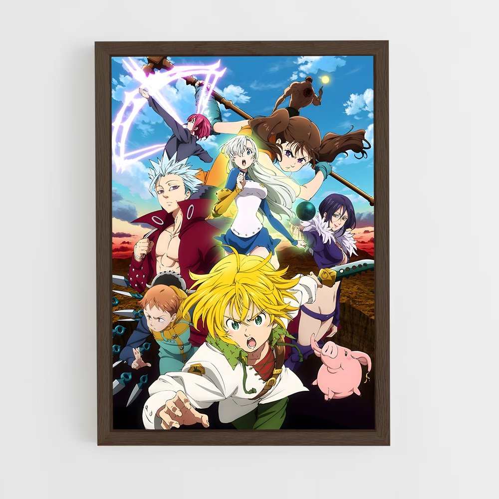 seven-deadly-sins-12 cadre Bois foncé