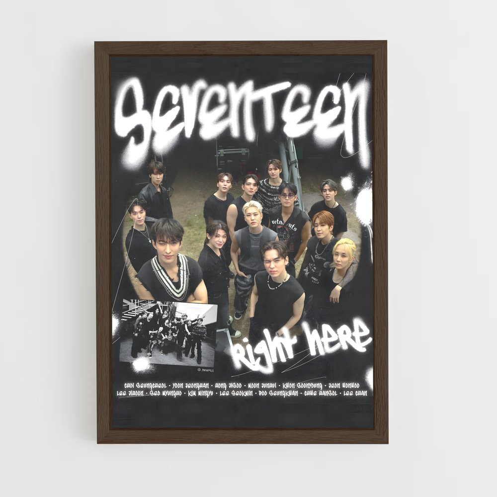seventeen-4 cadre Bois foncé
