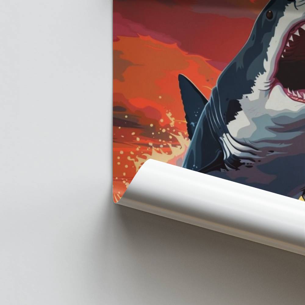 Poster dello squalo del crepuscolo