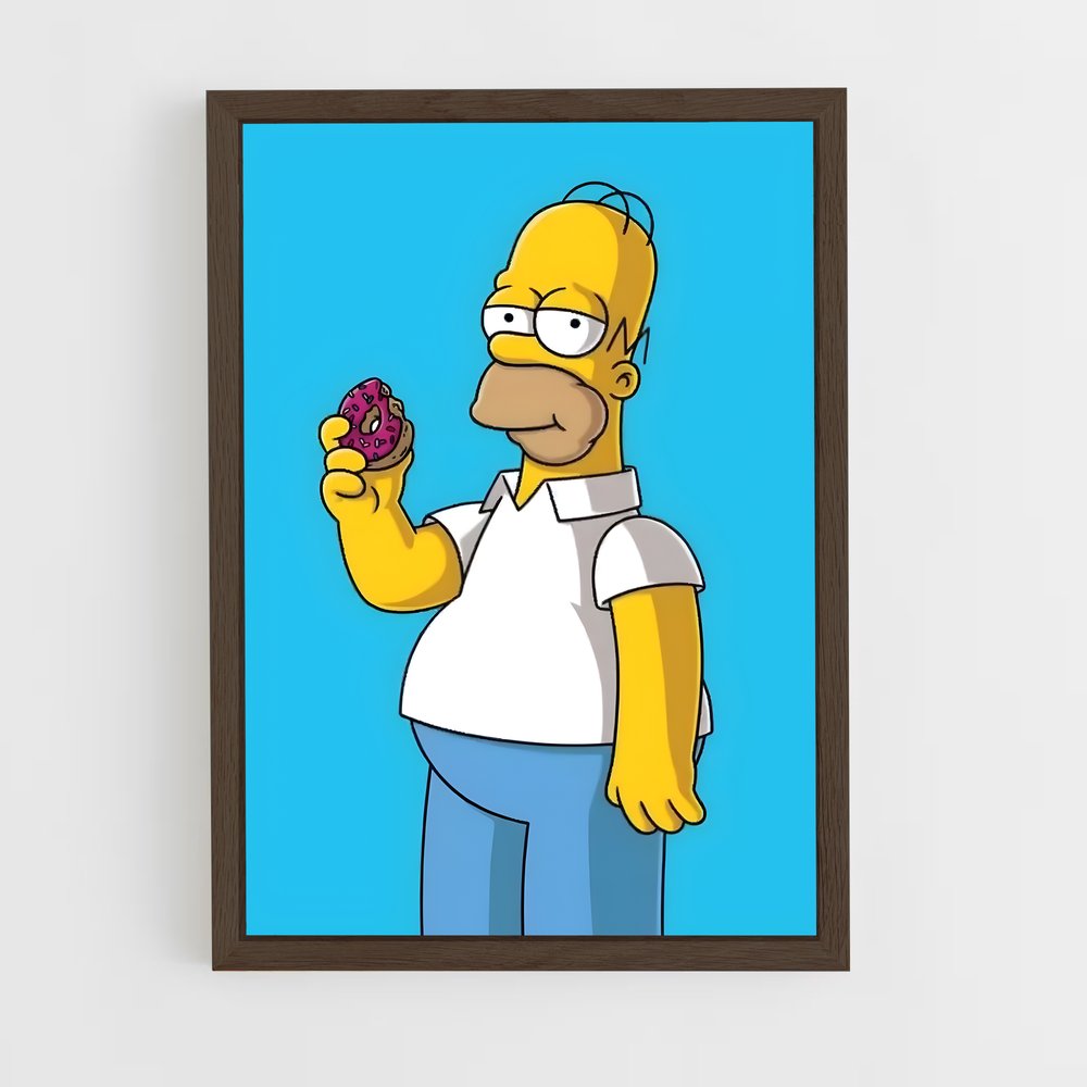 simpsons-21 cadre Bois foncé