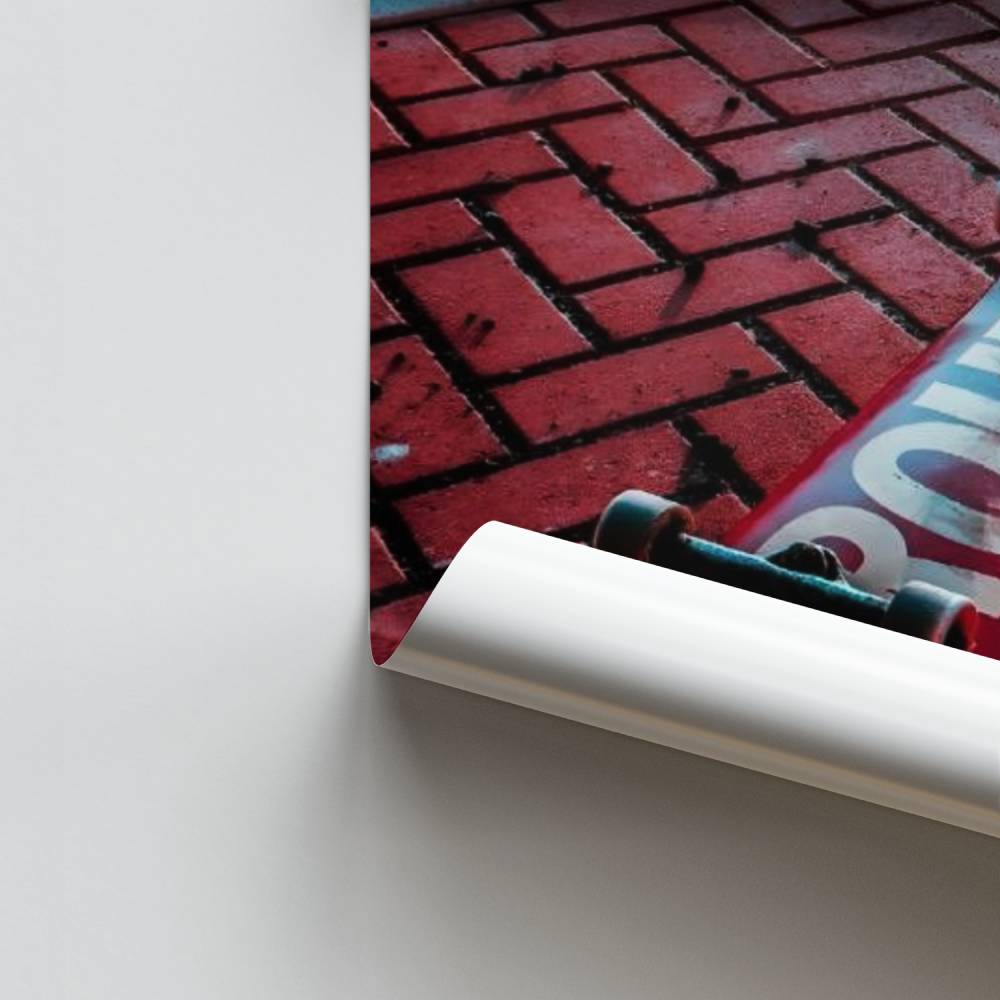 Poster di vibrazioni di skate rosso