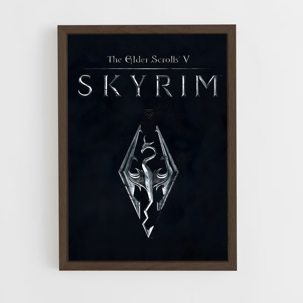 skyrim-4 cadre Bois foncé
