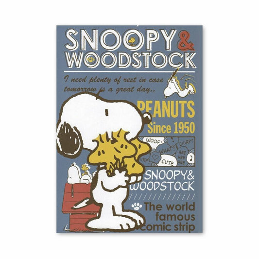 Poster Snoopy et Woodstock Vintage