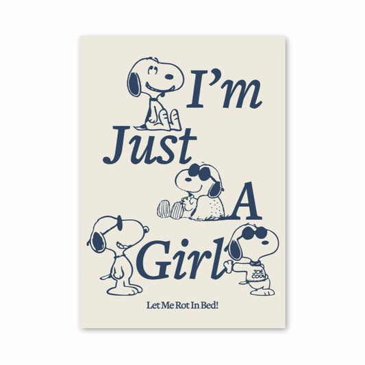 Poster Just A Girl Snoopy