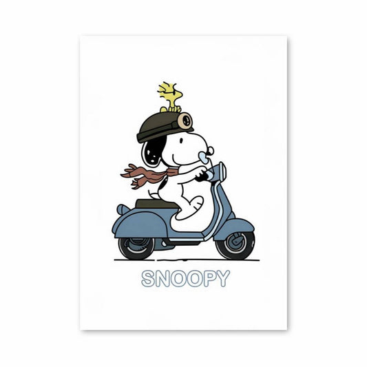 Poster Snoopy en Vespa
