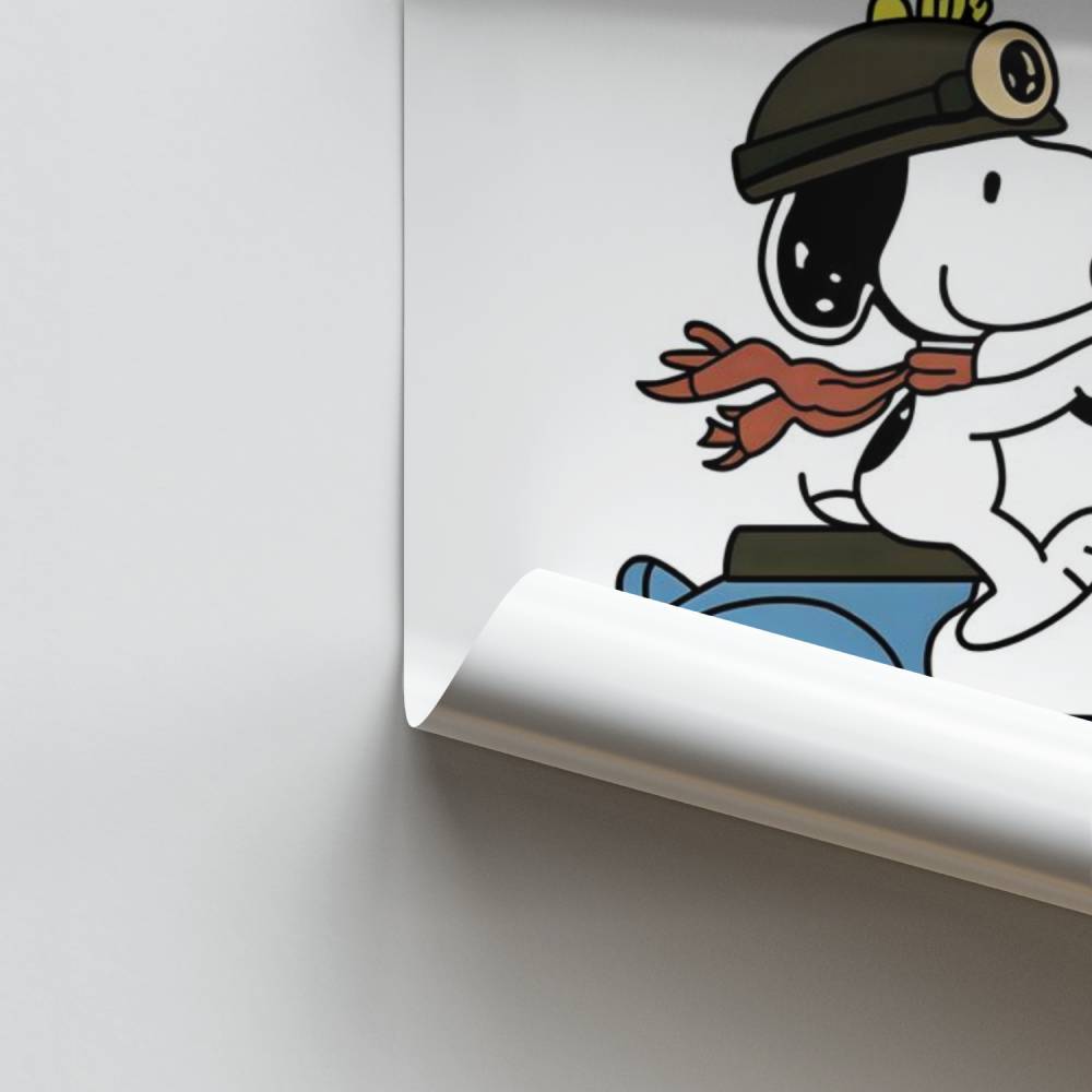 Poster Snoopy in Vespa