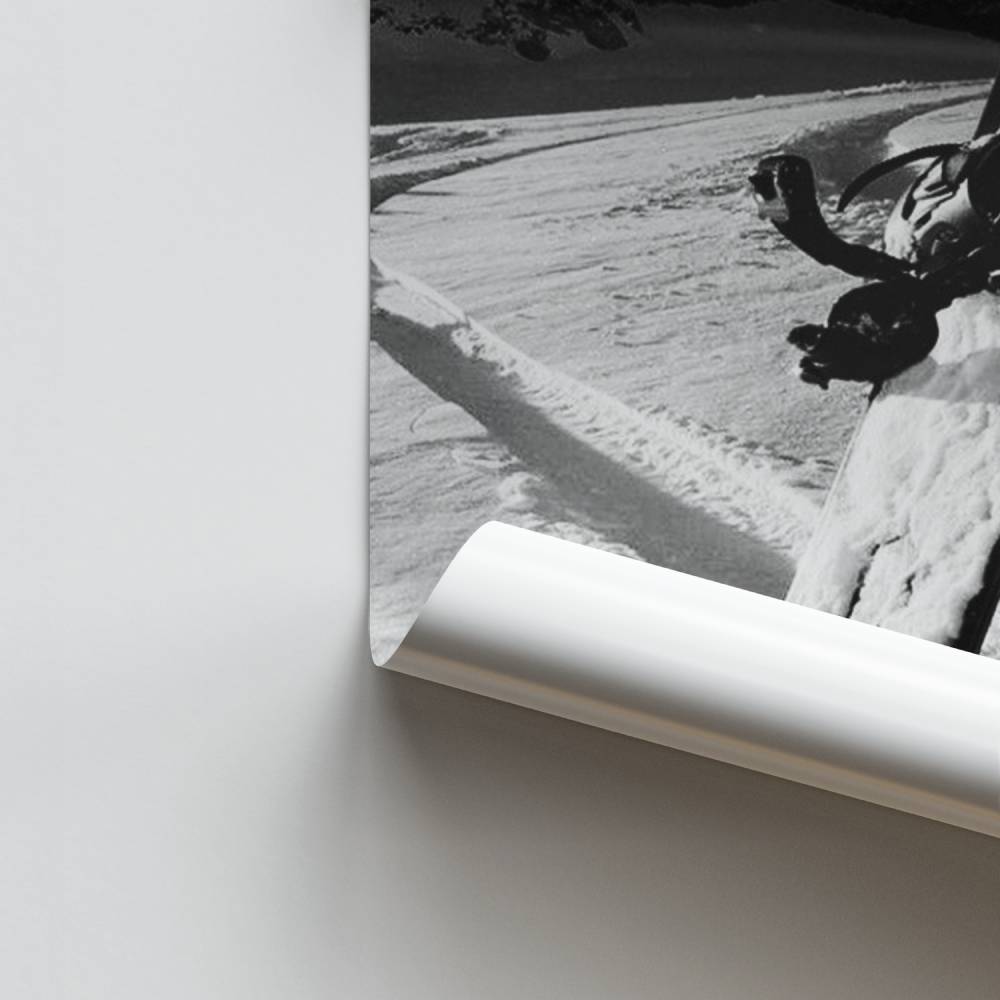 Poster di fuga innevata