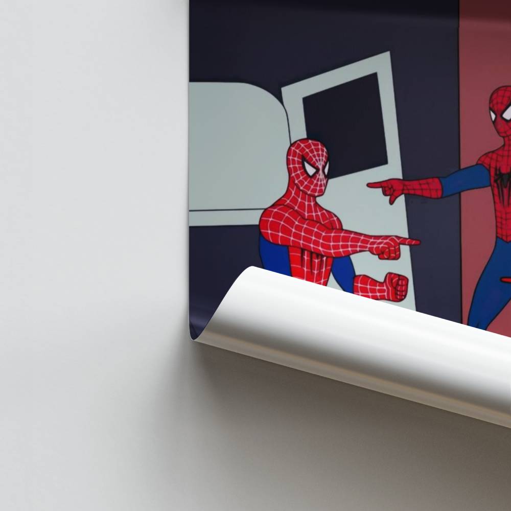 Poster del meme di Spiderman