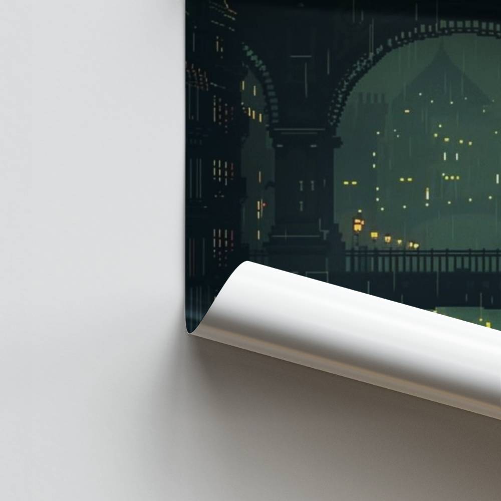 Poster notturno industriale