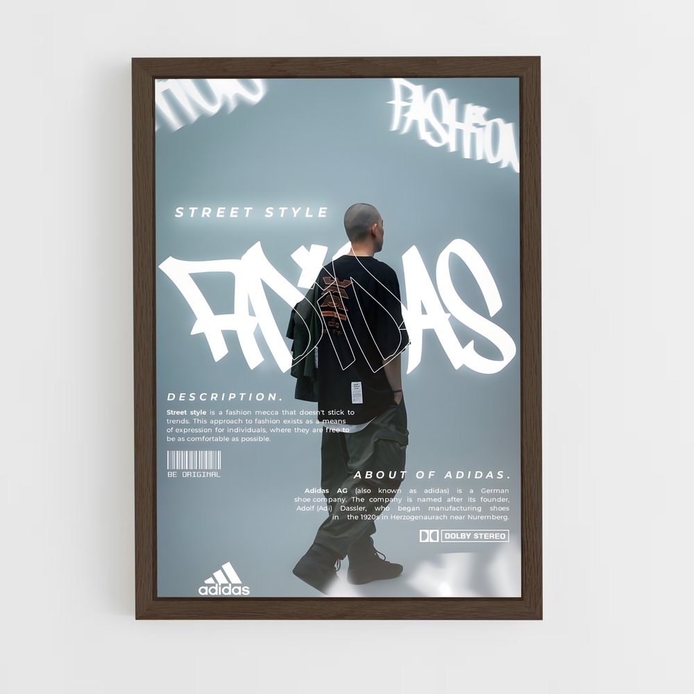streetwear-12 cadre Bois foncé