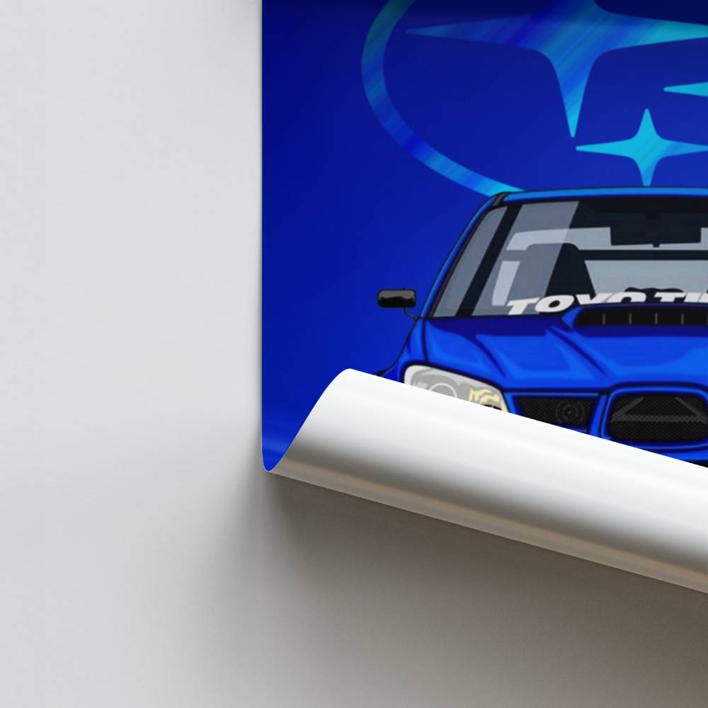 Poster Subaru Blue Speedster