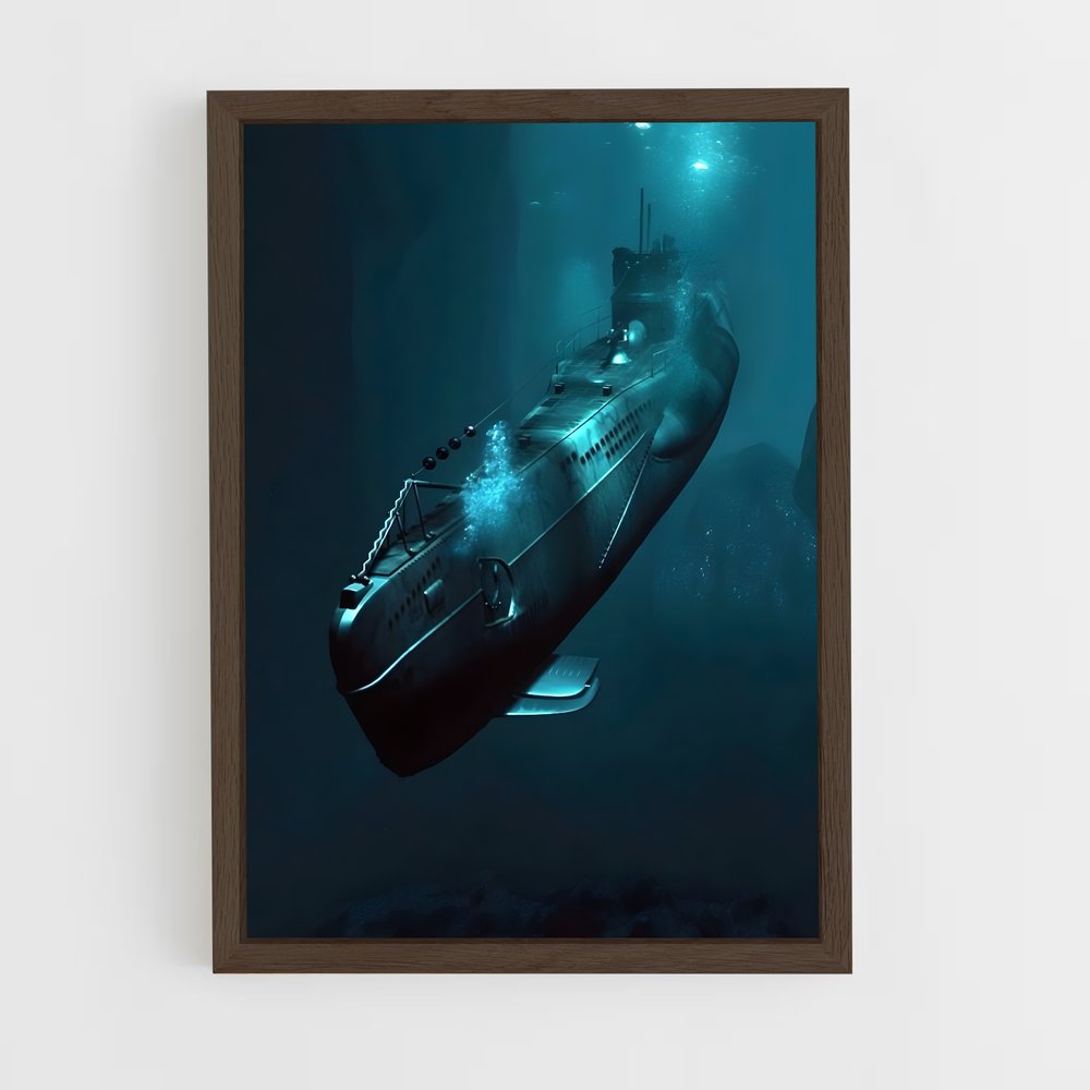 submarine-11 cadre Bois foncé
