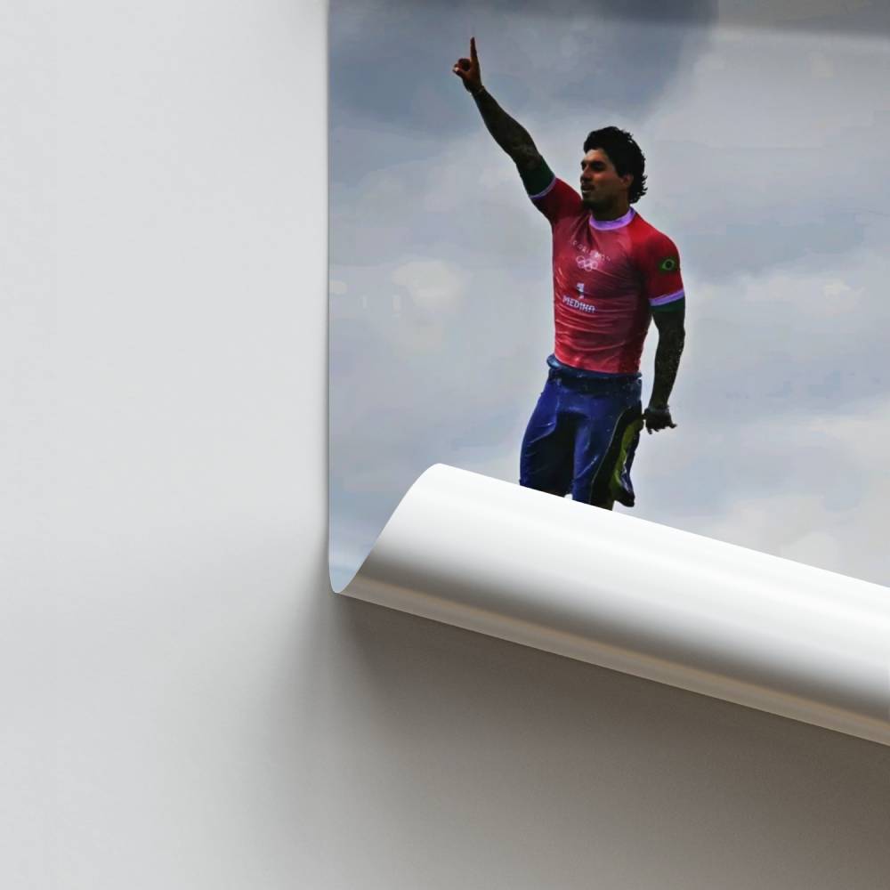 Poster di surf in equilibrio