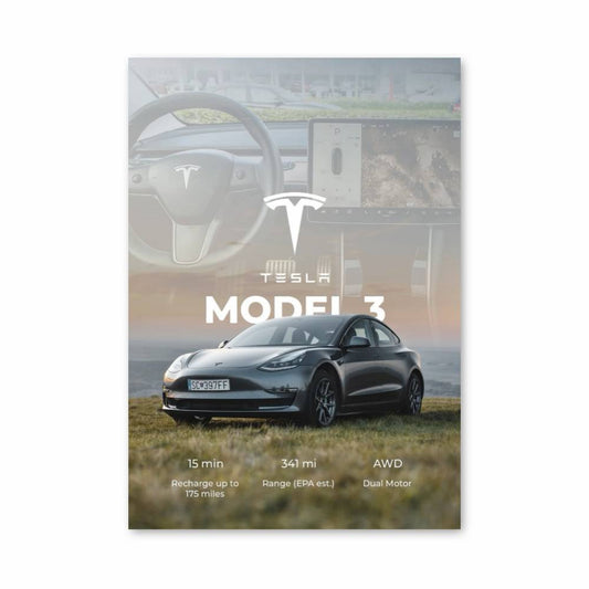 Poster Tesla Model 3 Vision