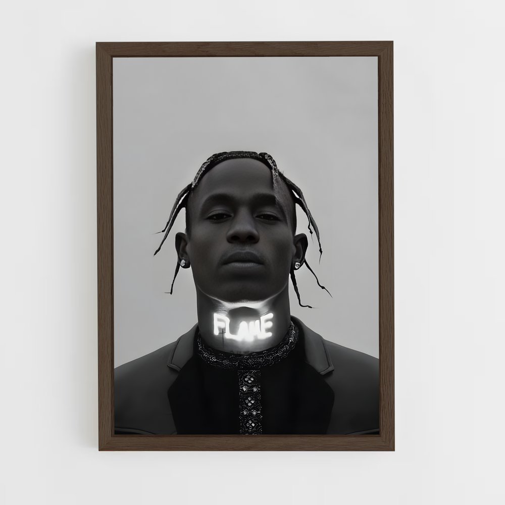 travis-scott-17 cadre Bois foncé