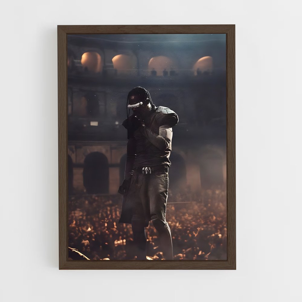 travis-scott-8 cadre Bois foncé