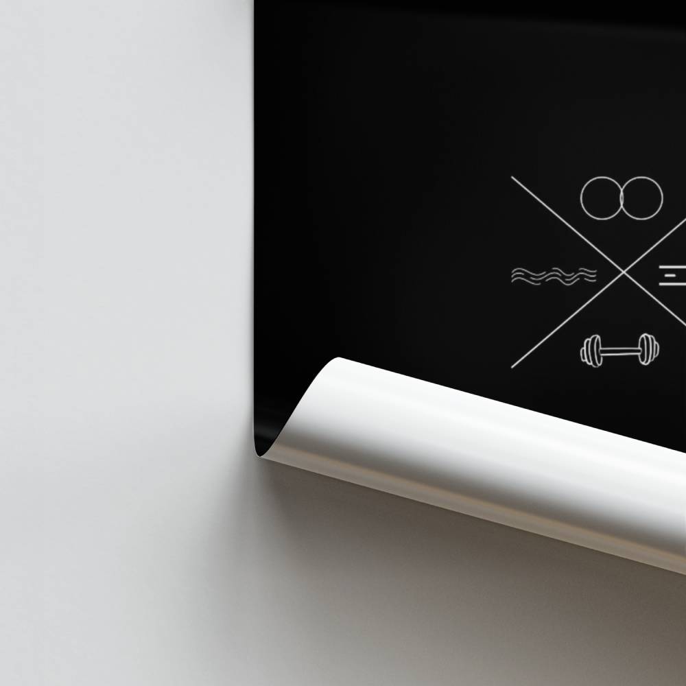 Poster Triathlon Minimaliste