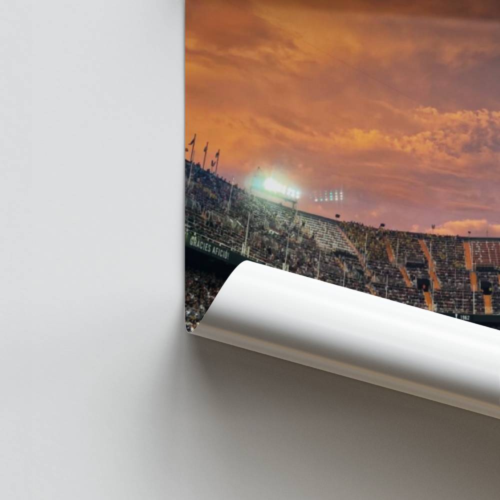 Poster Coucher de Soleil au Stade