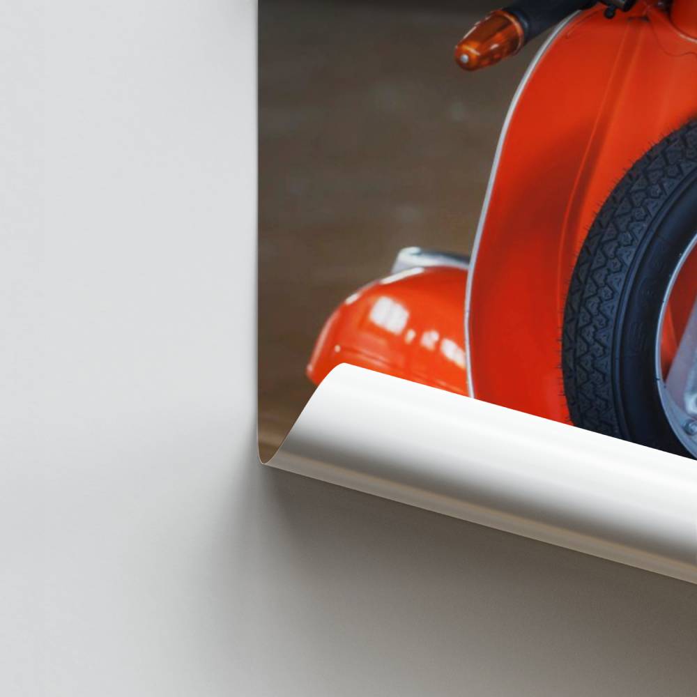 Poster Vespa Vintage Arancione