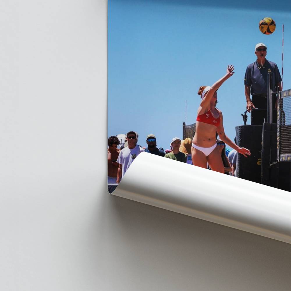 Poster energetico di beach volley