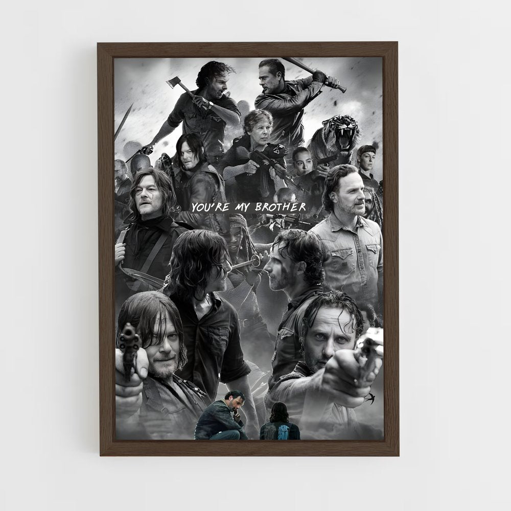 walking-dead-19 cadre Bois foncé