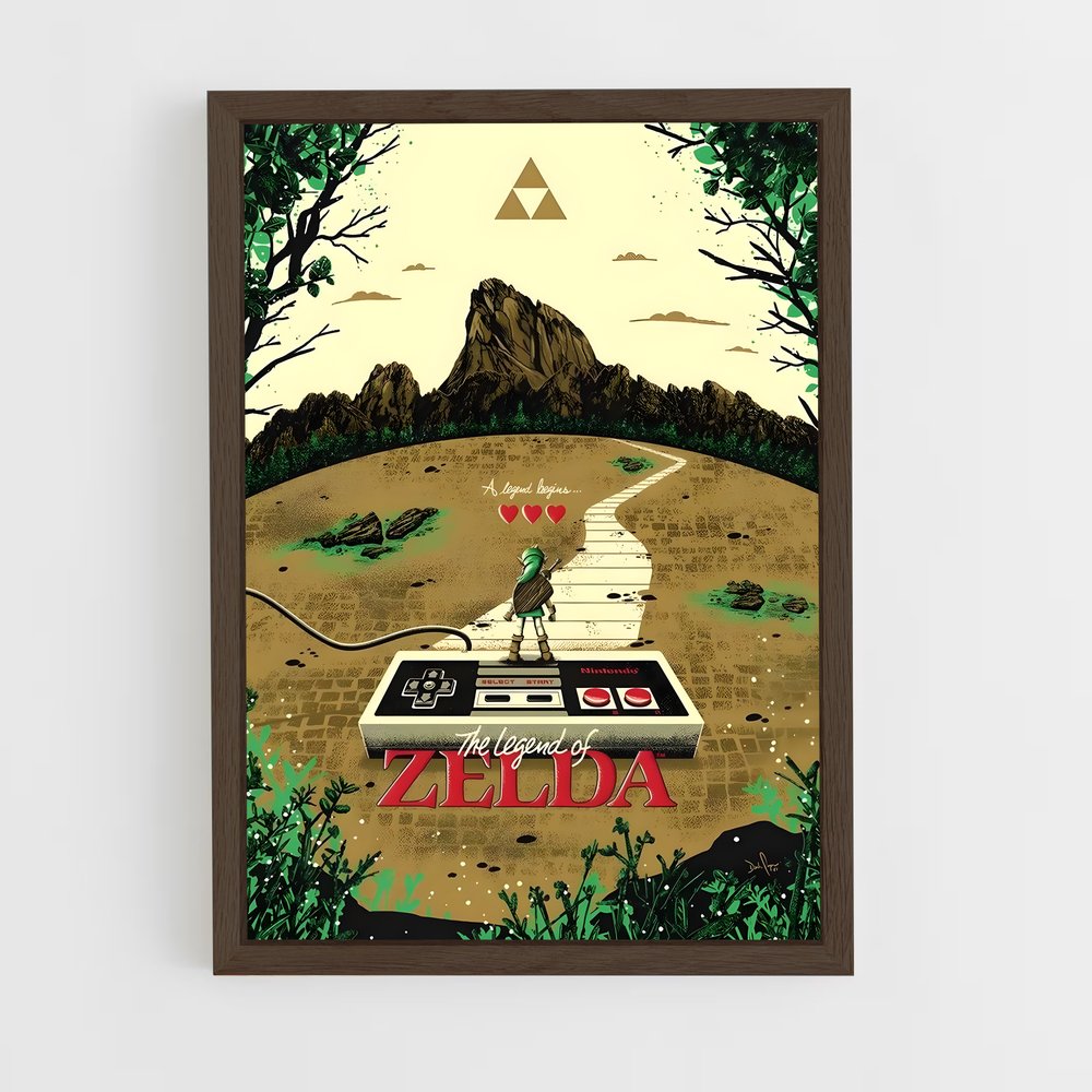 zelda-11 cadre Bois foncé