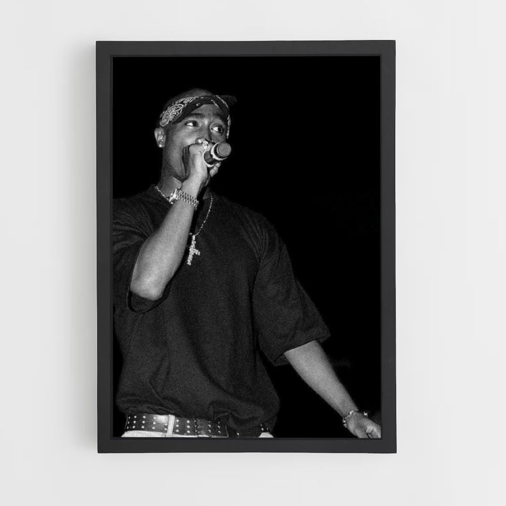 Poster Tupac nero