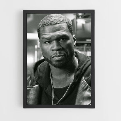 Poster 50cent in bianco e nero