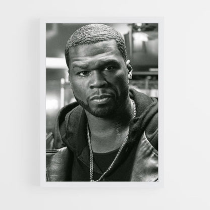 Poster 50cent in bianco e nero