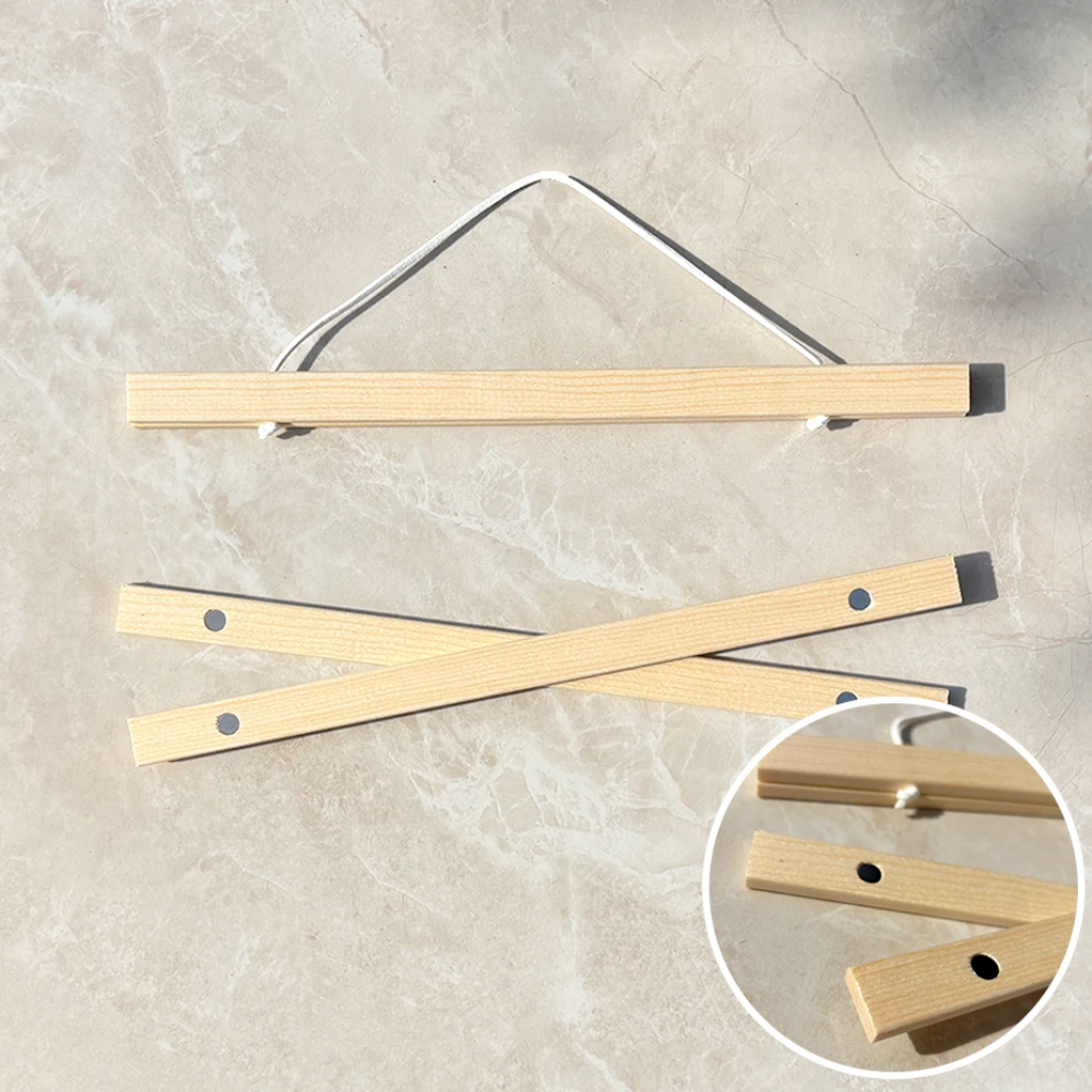 Porta poster magnetico in legno