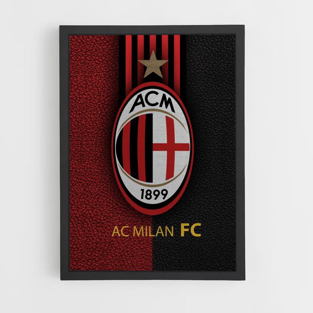 Poster con logo dell'AC Milan