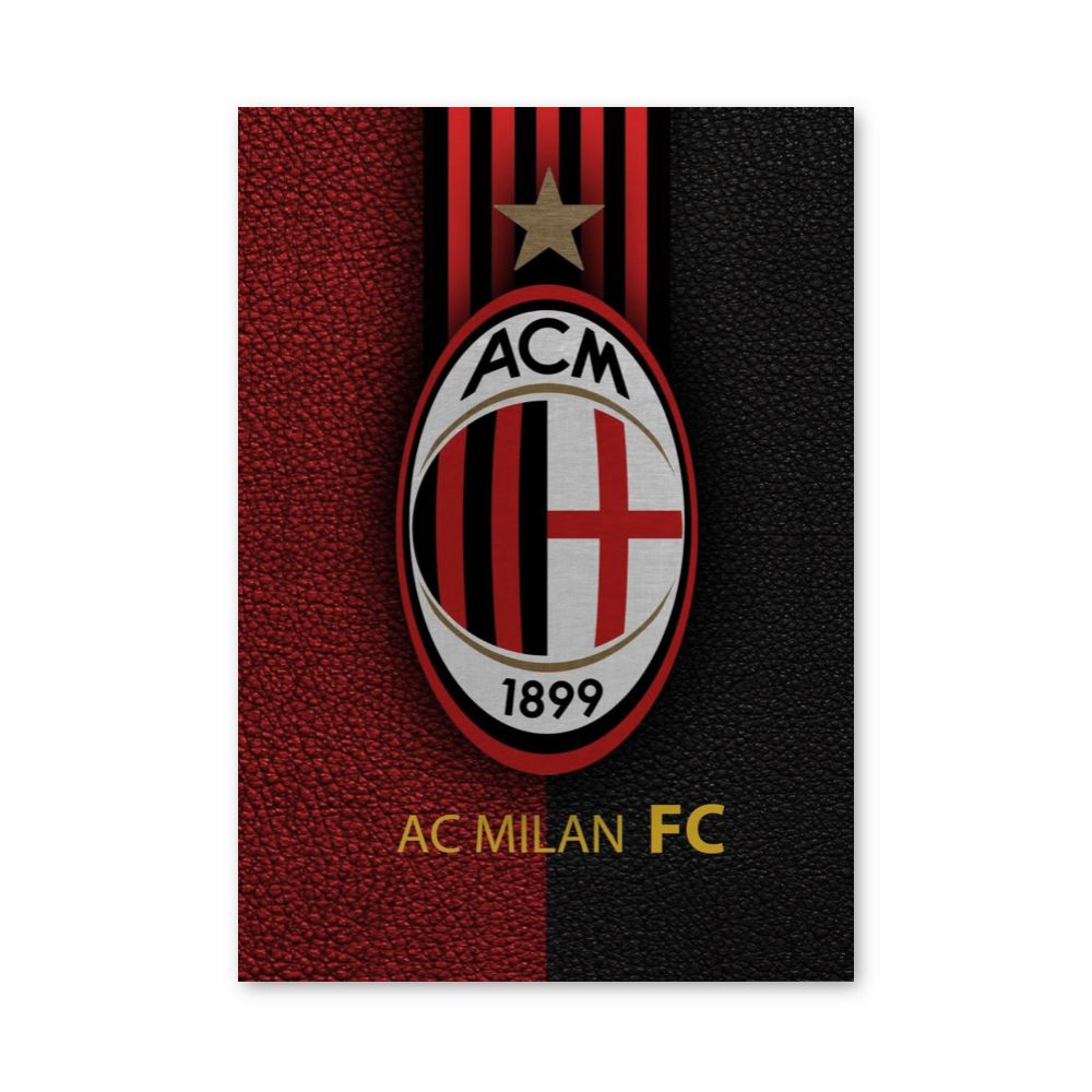 Poster con logo dell'AC Milan