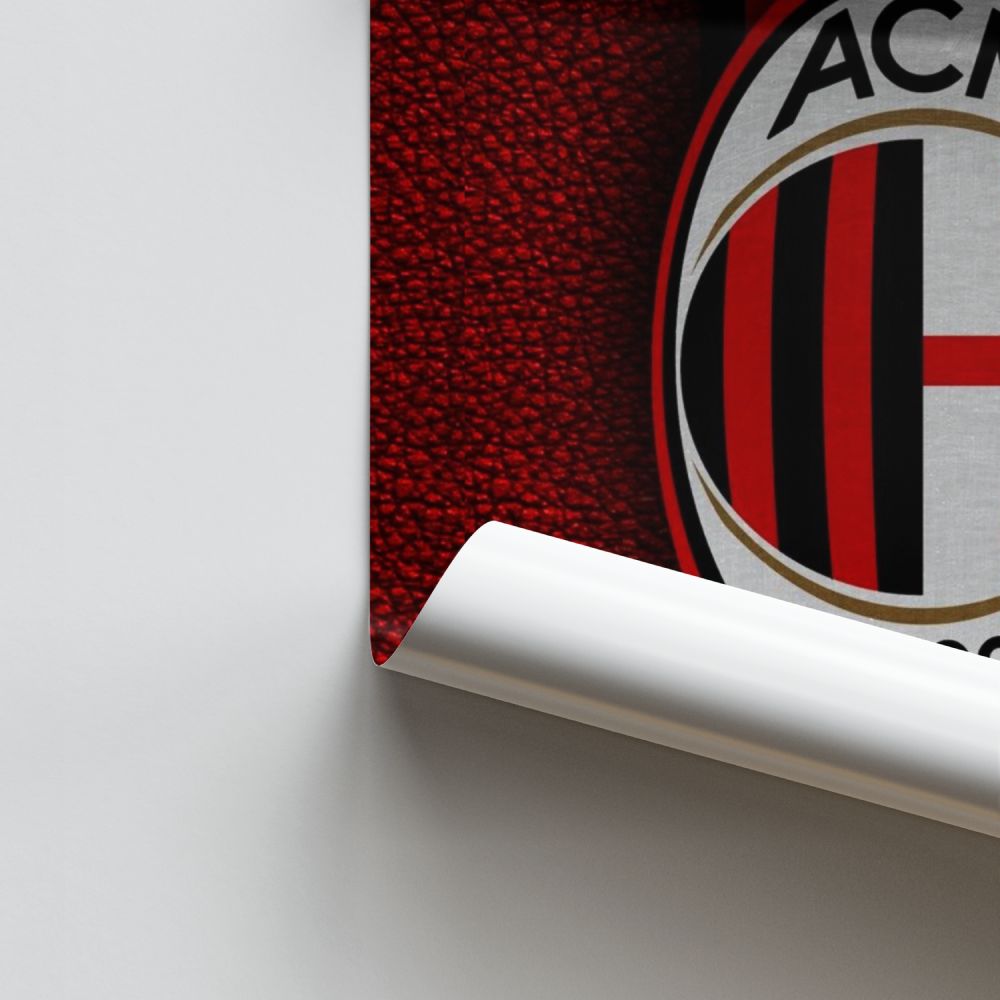 Poster con logo dell'AC Milan