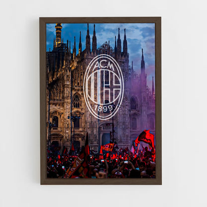 ac-milan-4 cadre Bois foncé