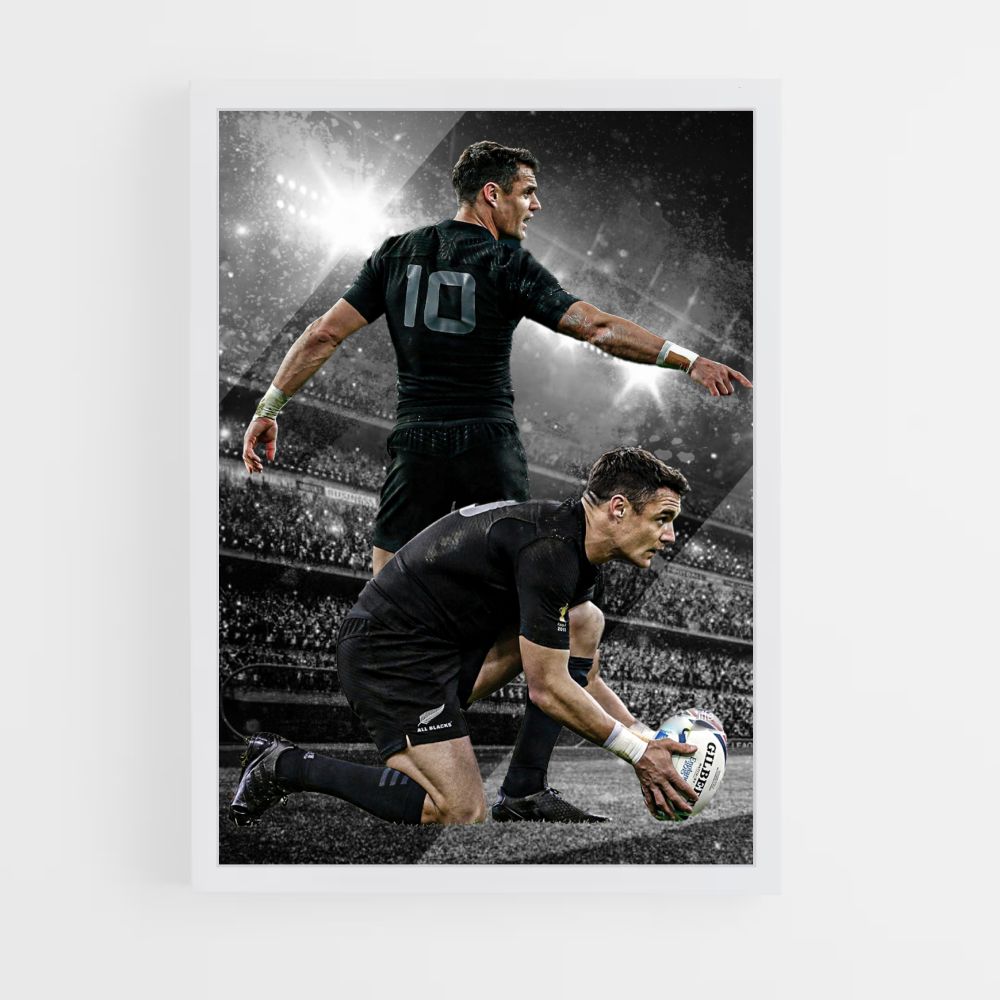 Poster con palloncino degli All Blacks