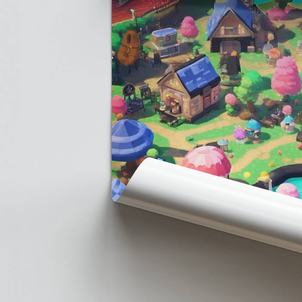 Poster Villaggio di Animal Crossing