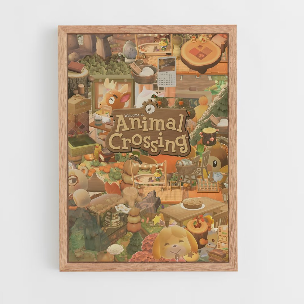 animal-crossing-3 cadre Bois clair