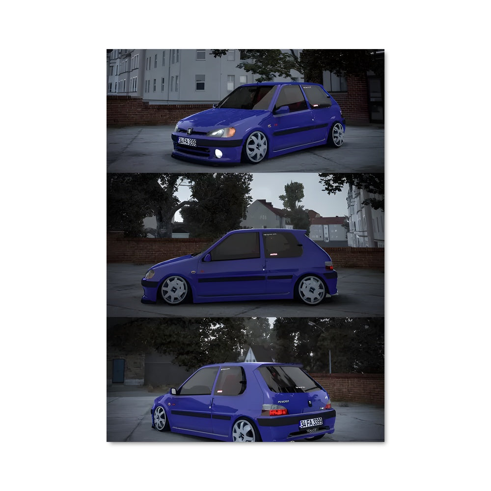 Poster Bleu en Ville