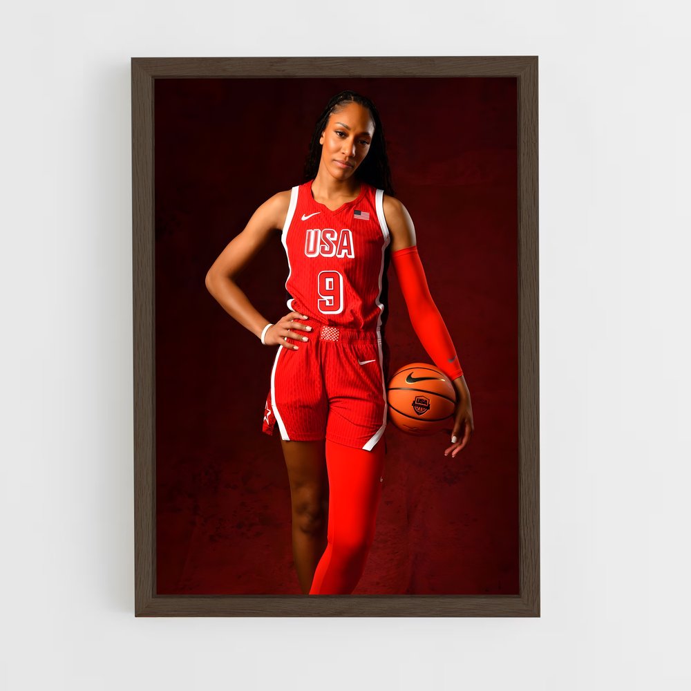 ap-a'ja wilson-4 cadre Bois foncé