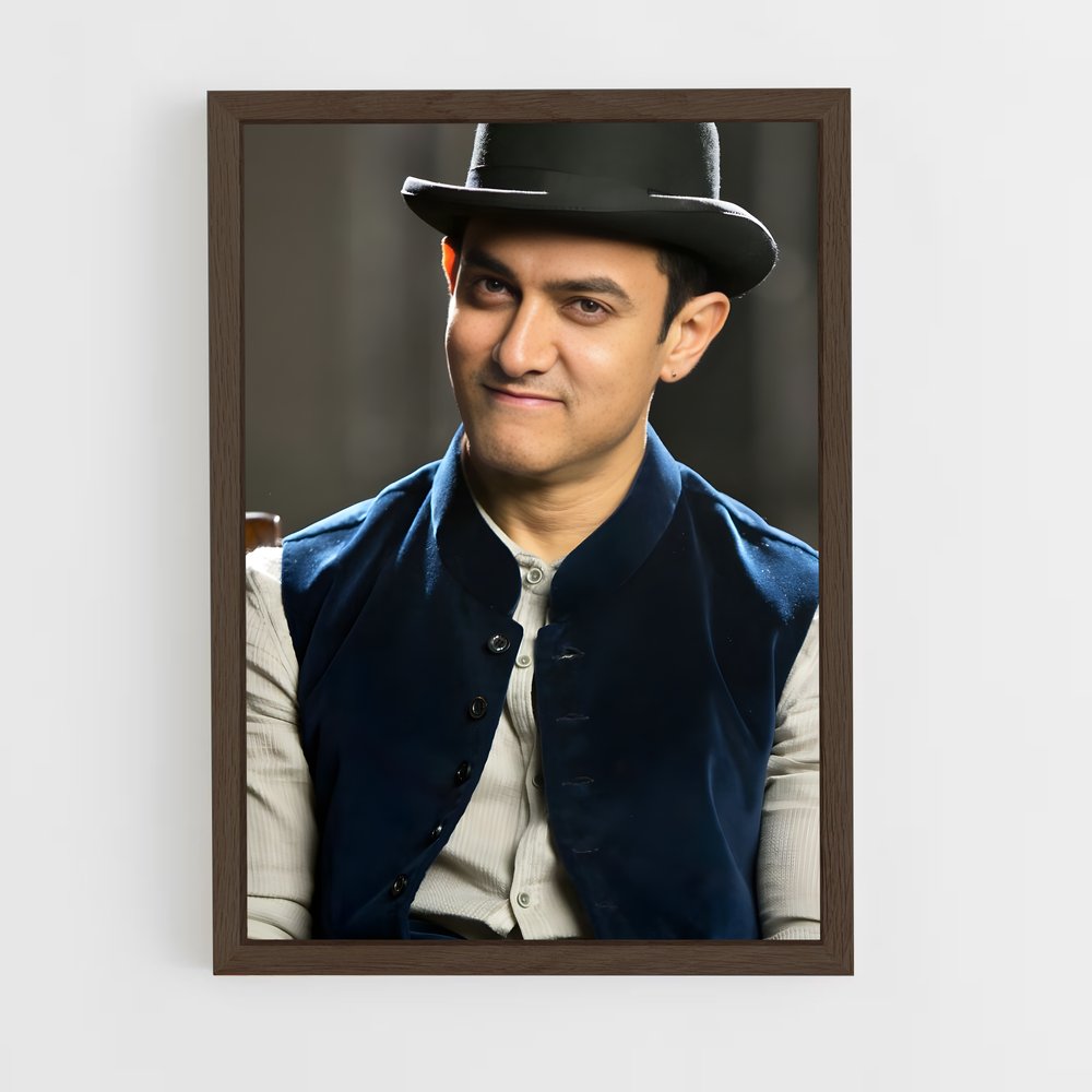 ap-aamir khan-3 cadre Bois foncé