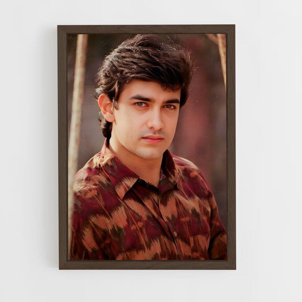 ap-aamir khan-6 cadre Bois foncé